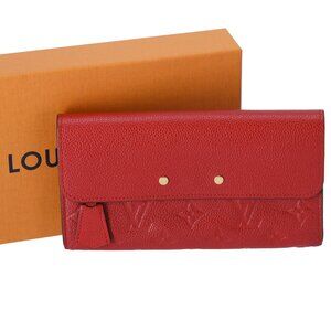 Louis Vuitton Pont Neuf Monogram Empreinte Long Wallet M61831 Cerise